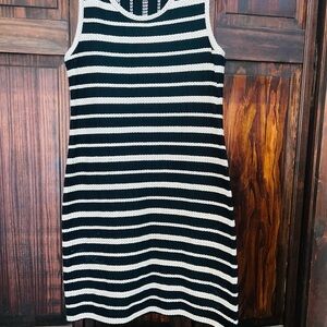 Max Studio Black and White Striped Mini Dress‎